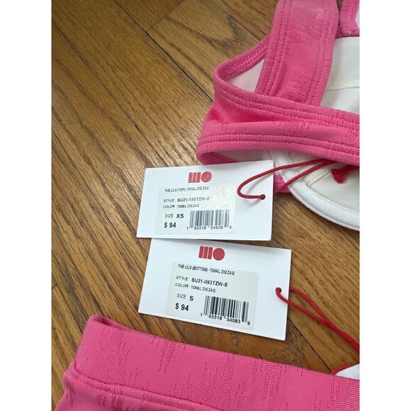 Solid and Striped Lilo Top and Bottom Pink Zigzag - Picture 5 of 5